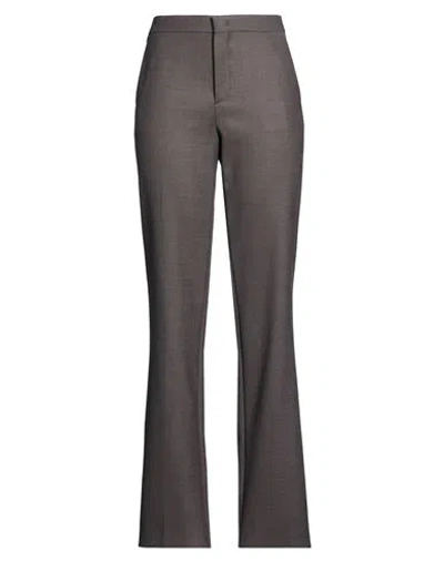 Tagliatore 02-05 Woman Pants Dark Brown Size 12 Virgin Wool, Elastane In Gray
