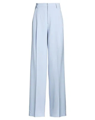 Tagliatore 02-05 Woman Pants Light Blue Size 10 Polyester, Virgin Wool, Elastane In White