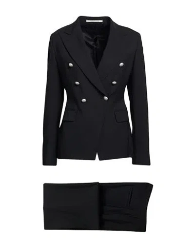 Tagliatore 02-05 Woman Suit Black Size 4 Polyester, Virgin Wool, Elastane