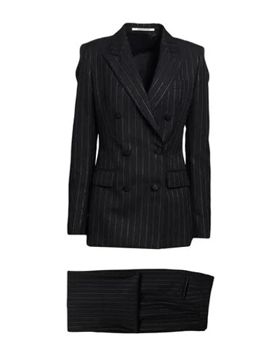 Tagliatore 02-05 Woman Suit Black Size 4 Virgin Wool, Polyamide, Metal Fiber