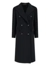 Tagliatore Structured Double-breasted Jacket With Flap Pockets In Black