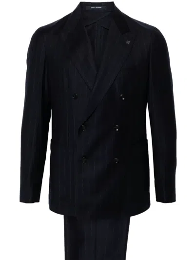 Tagliatore 100% Virgin Wool Suit For Men In Blue