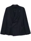 Tagliatore Double-breasted Blazer In Blue