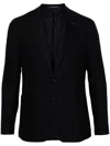 Tagliatore Single-breasted Jersey Blazer In Blue