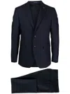 Tagliatore Single-breasted Wool Suit In Blue