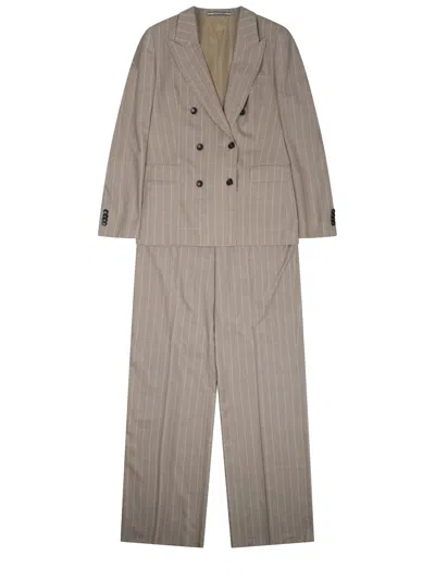 Tagliatore Abito Due Pezzi In Lana In Brown