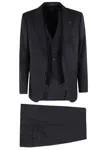 Tagliatore Single Breasted Wool Suit In Blu