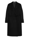 Tagliatore Abric Double-breasted Coat In Black