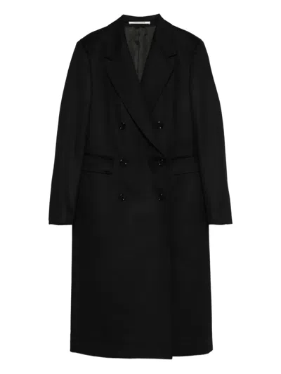Tagliatore Abric Double-breasted Coat In Black