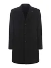 Tagliatore Single-breasted Coat Featuring Back Vent In Dark Grey