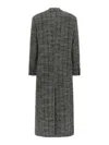 Tagliatore Wool Double-breasted Coat Herringbone Pattern In Black