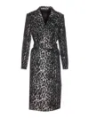 Tagliatore Black Jolecc Coat In Animal Print