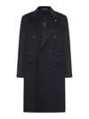 Tagliatore Double-breasted Coat In Blue