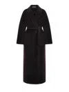 Tagliatore Belted Alpaca Wool Coat In Black