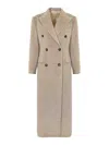 Tagliatore Herringbone Pattern Wool Blend Coat In Neutral