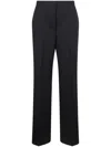 Tagliatore Twill Stretch Tailored Pants In Schwarz