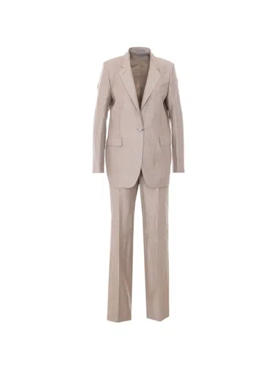 Tagliatore Adrianne Double-breasted Suit In Pink