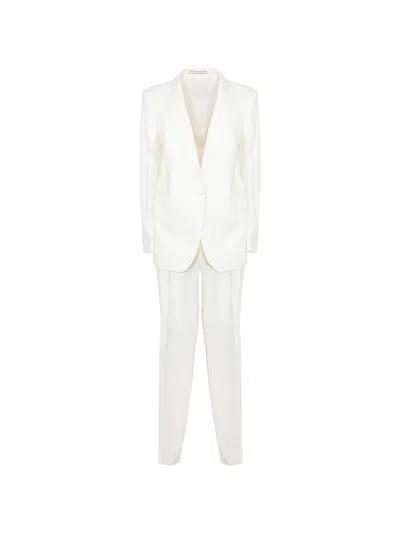 Tagliatore Adrianne Single-breasted Suit In White