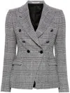 Tagliatore Prince Of Wales Check Blazer In Black