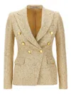 Tagliatore 'alicya' Blazer Structured Shoulders In Neutrals