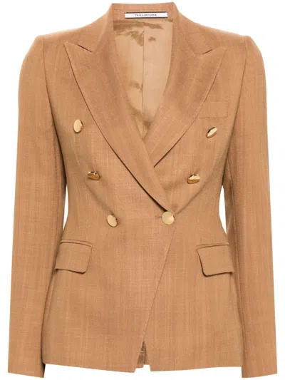 Tagliatore Alicya Double-breasted Blazer In Brown