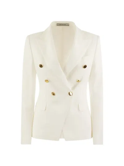 Tagliatore Alicya Double-breasted Blazer In White