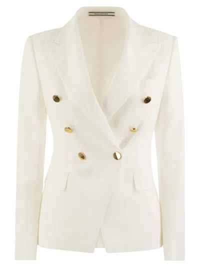 Tagliatore Alicya - Double-breasted Jersey Blazer In White