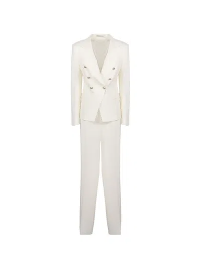 Tagliatore Alicya Double-breasted Suit In Neutral