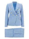 Tagliatore 'alicya' Double-breasted Suit Gold Buttons In Blue