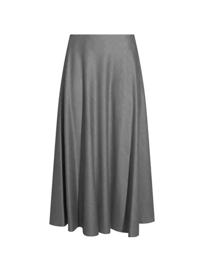 Tagliatore A-line Maxi Skirt In Gray