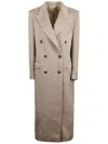 Tagliatore Beige Double-breasted Coat In Wool Blend In Brown