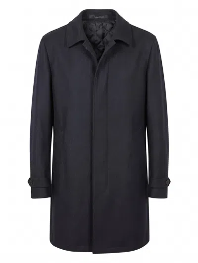 Tagliatore Long-sleeved Coat In Blue