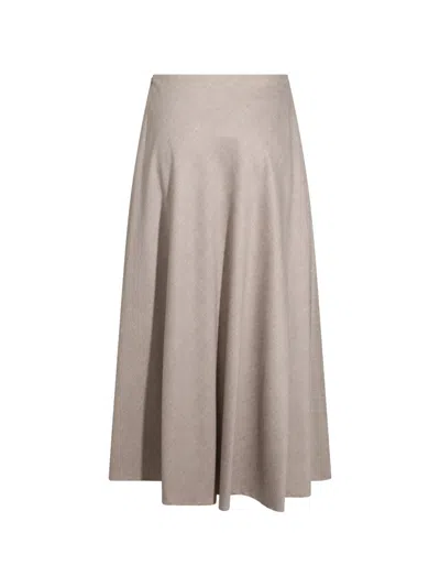 Tagliatore Alysha Flared Skirt In Brown