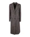 Tagliatore Amanda Herringbone-pattern Coat In Gray