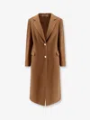 Tagliatore Amanda Virgin Wool And Cashmere Coat In Brown