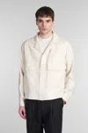 Tagliatore Amir Casual Jacket In Beige Linen In Beige
