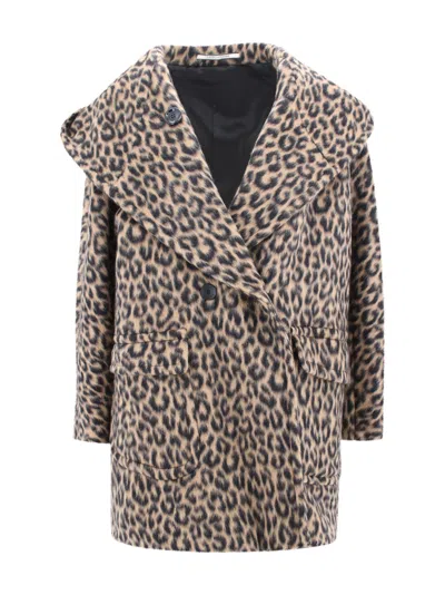 Tagliatore Animal Print Coat