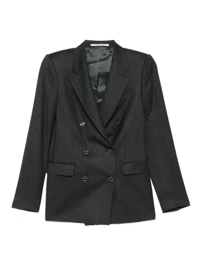 TAGLIATORE ANTHRACITE PLEATED SUIT