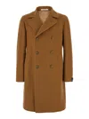 Tagliatore Double-breasted Coat In Brown