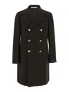 Tagliatore Double-breasted Coat In Black