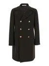 Tagliatore Brown Double Breasted Wool Coat In Green
