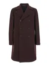 Tagliatore Notched-lapels Double-breasted Coat In Brown
