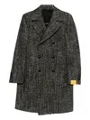 Tagliatore Long Sleeve Coat Notched Lapels Pockets In Black