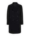 Tagliatore 'arden' Black Double-breasted Coat With Notched Revers