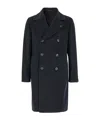 Tagliatore 'arden' Blue Long Double-breasted Coat