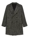 Tagliatore Arden Double-breasted Coat In Black