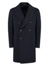 Tagliatore Men's Arden Double-breasted Virgin Wool Coat In Blau