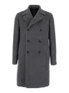 Tagliatore Grey Double Breasted Wool Coat In Gray