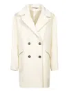 TAGLIATORE ARIANE ALPACA WOOL COAT IN WHITE