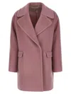 Tagliatore Astrid Double-breasted Flap Coat In Pink